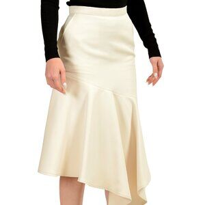 Scuderia Ferrari Women's Ivory Asymmetrical Skirt US S IT 40